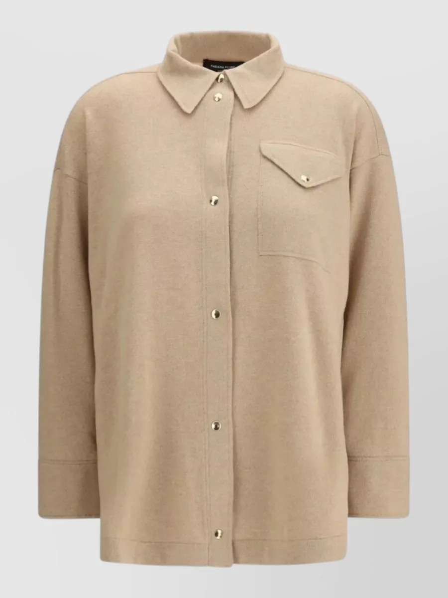 Fabiana Filippi Silk Cashmere Knit Shirt