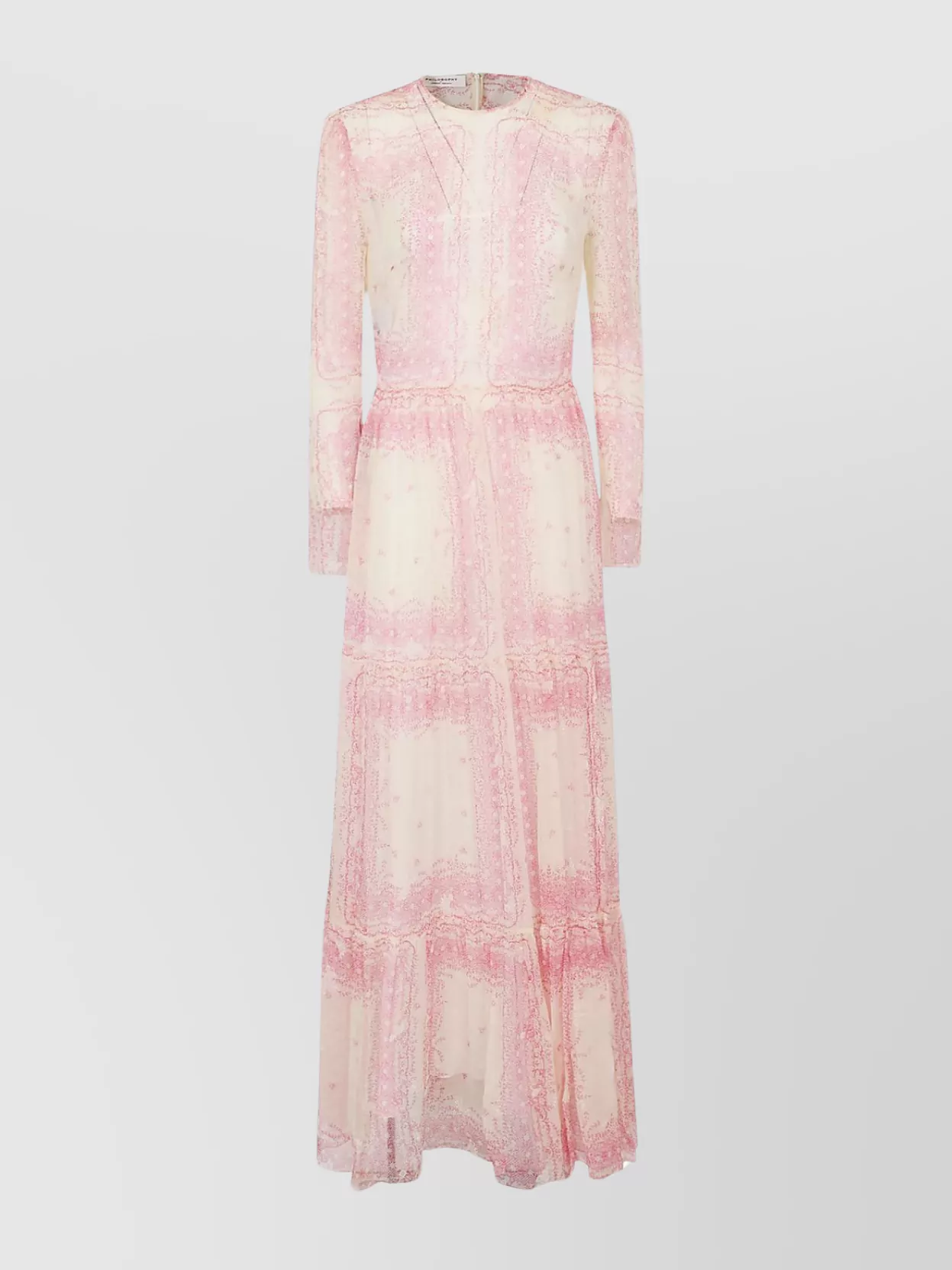 Shop Philosophy Sheer Overlay Tiered Midi Dress