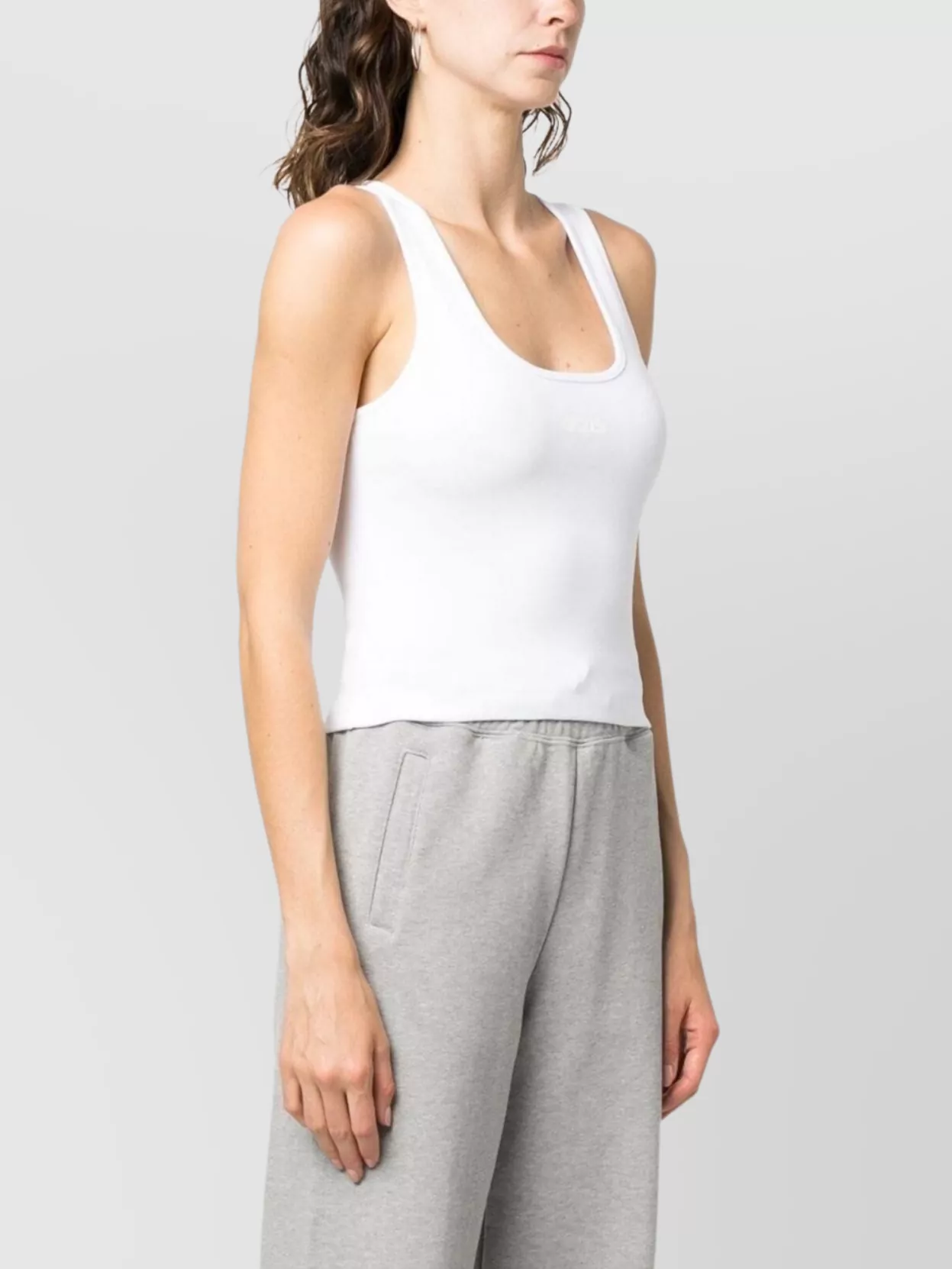 Gcds Textured Ribbed Sleeveless Top