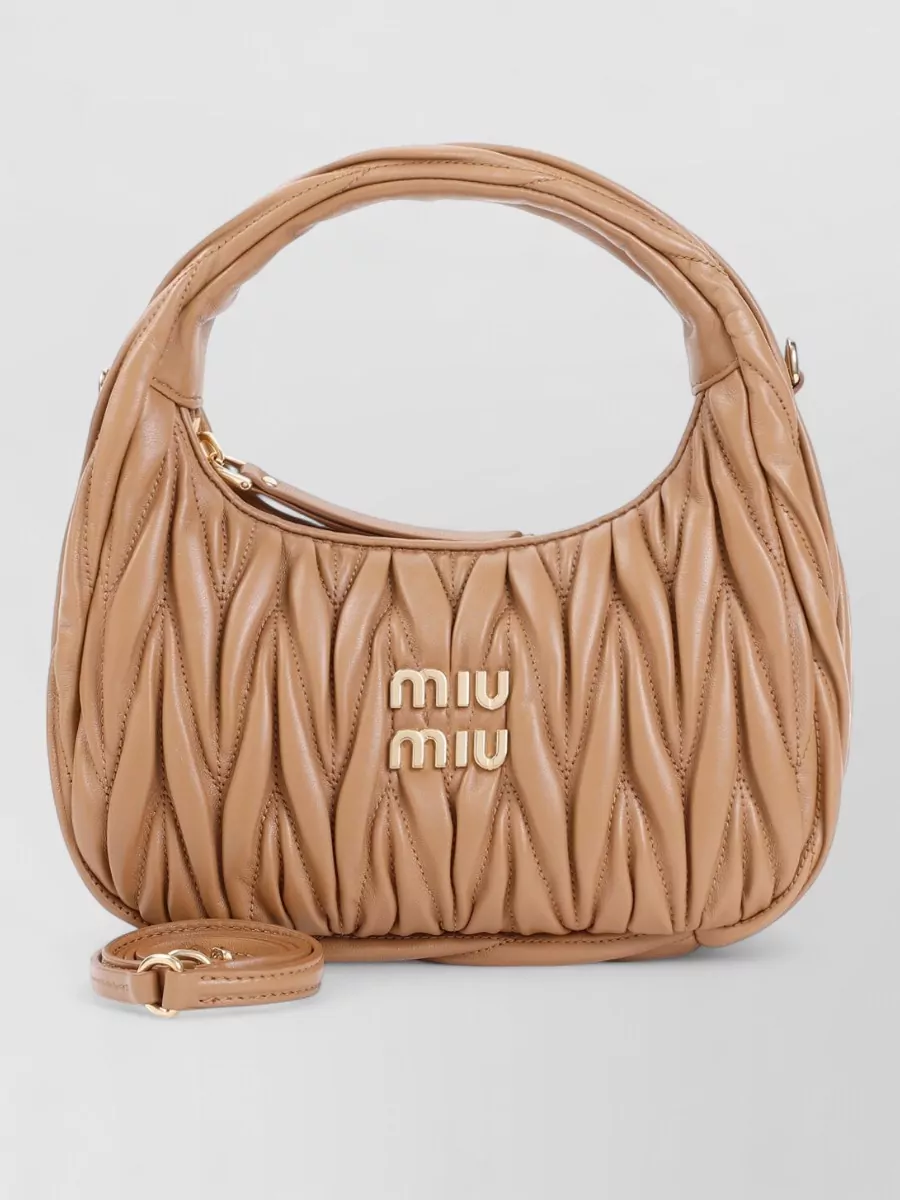 Miu Miu Shoulder Bag Detachable Strap Top Handle