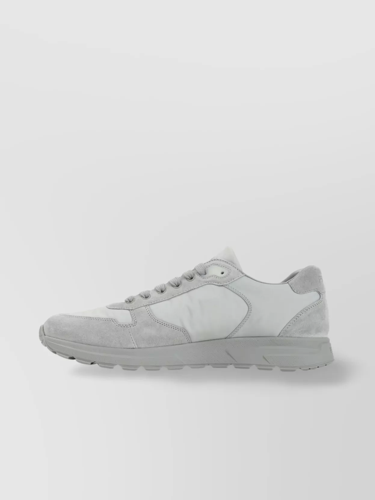Prada Sneakers Grey Polyamide Suede Accents