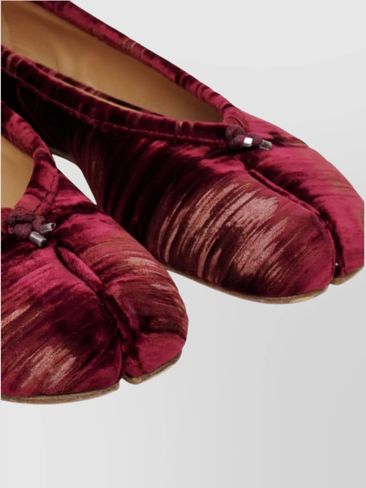 Maison Margiela Abstract Print Ballerina Shoes Bow Detail In Multi