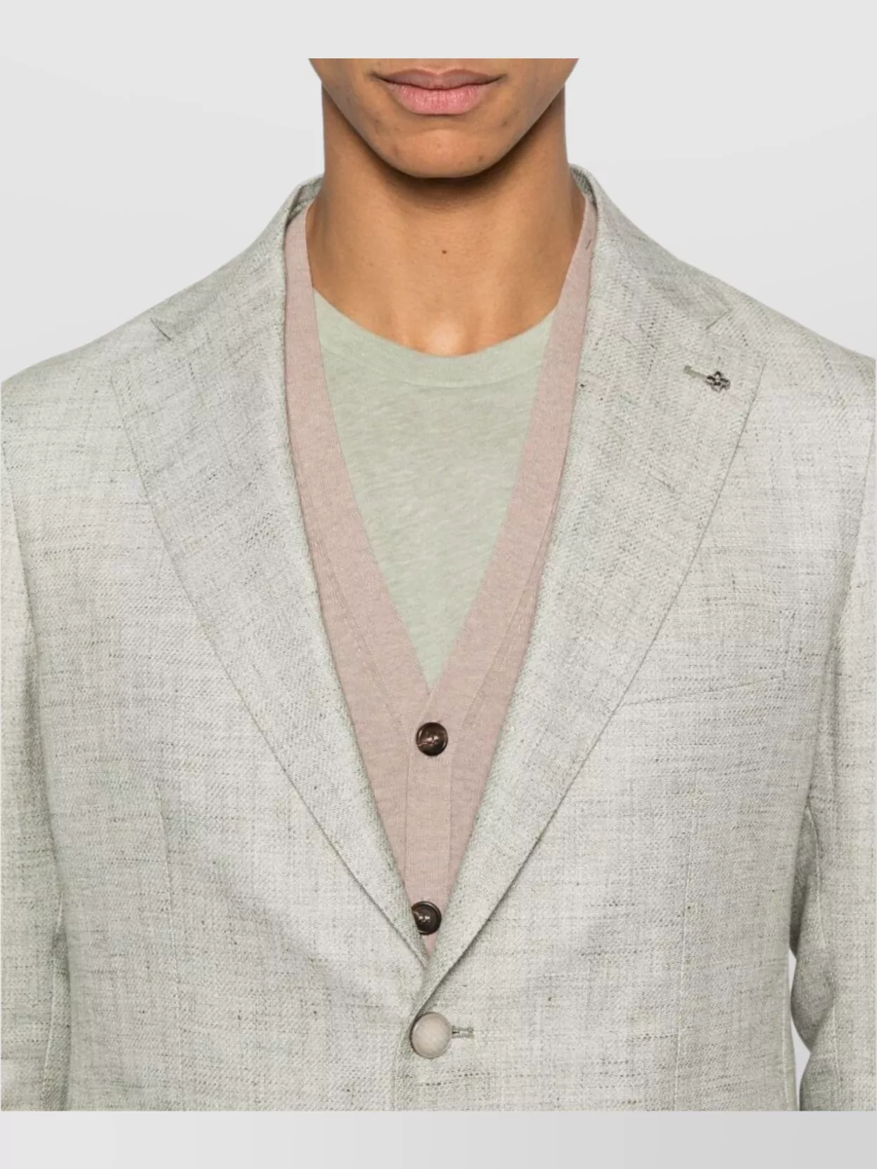 TAGLIATORE NOTCH LAPEL SINGLE-BREASTED JACKET WITH JETTED CHEST POCKET