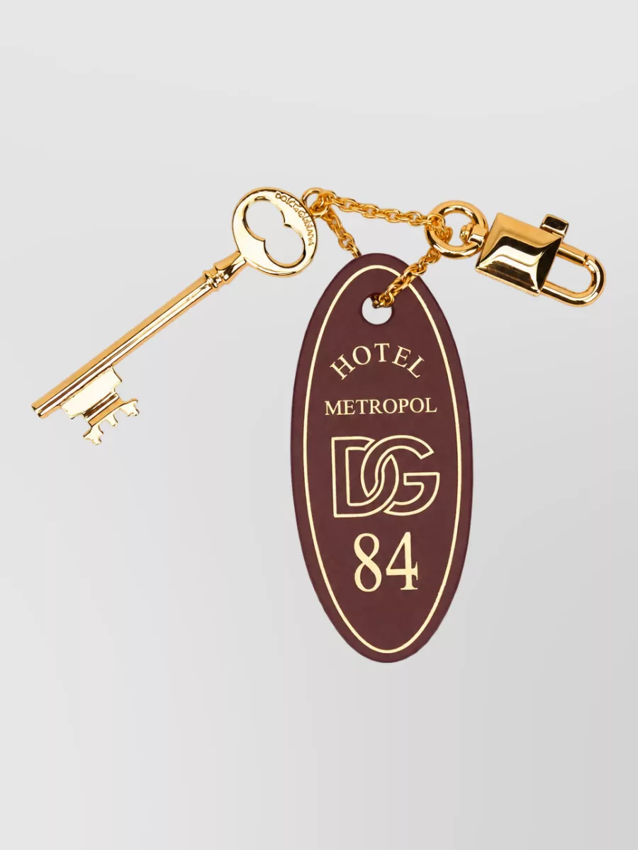 Dolce&Gabbana leather tassel keychain