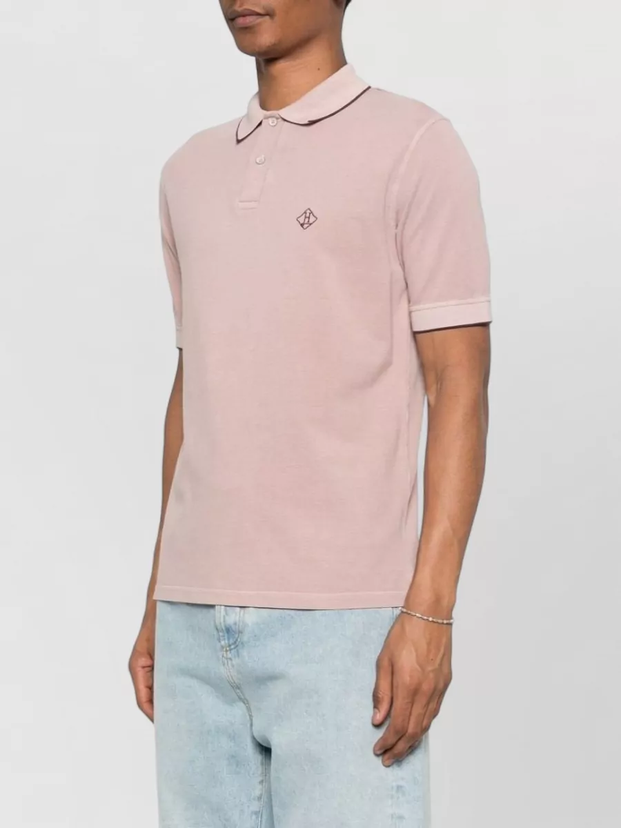Herno Cotton Logo-Embroidered Short-Sleeve Polo Shirt