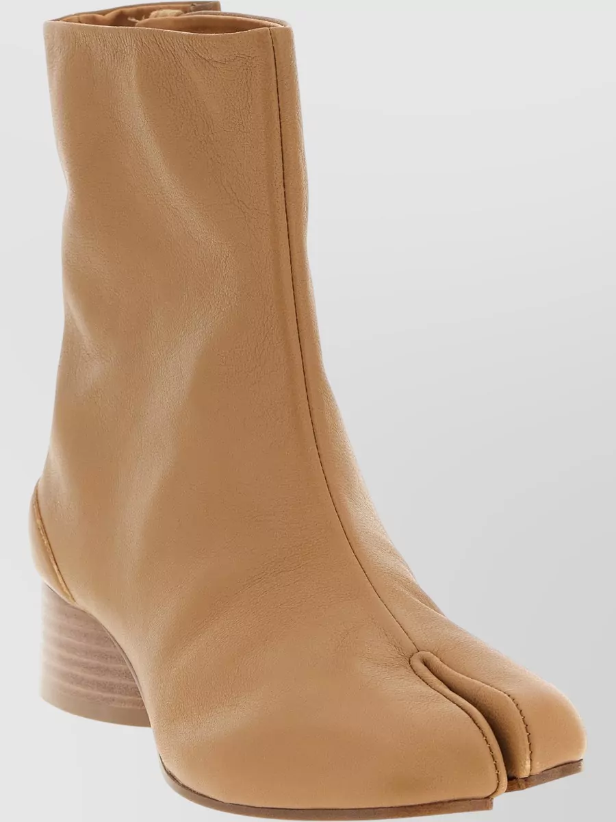 Maison Margiela Ankle Boots With Round Toe And Block Heel