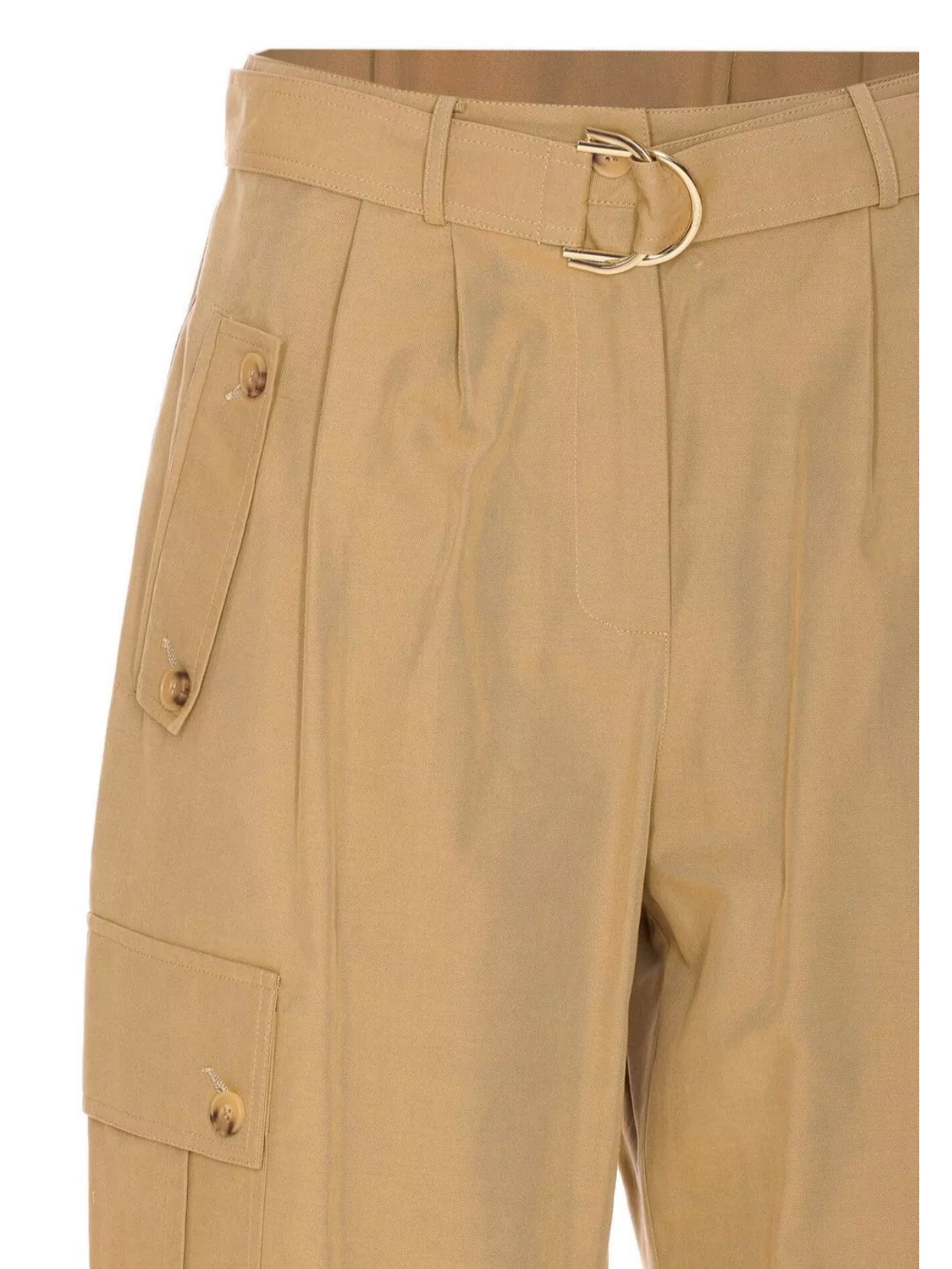 LIU •JO TROUSERS WITH CARGO POCKETS AND ADJUSTABLE CUFFS