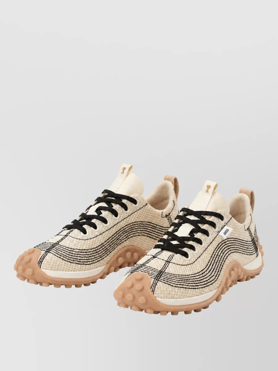 Ami Paris Lace-Up Sneakers
