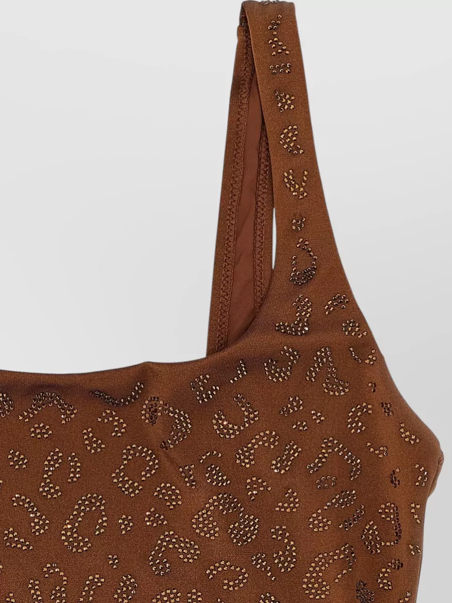 Mc2 Saint Barth Rhinestone Animal-Print One-Piece Swimsuit