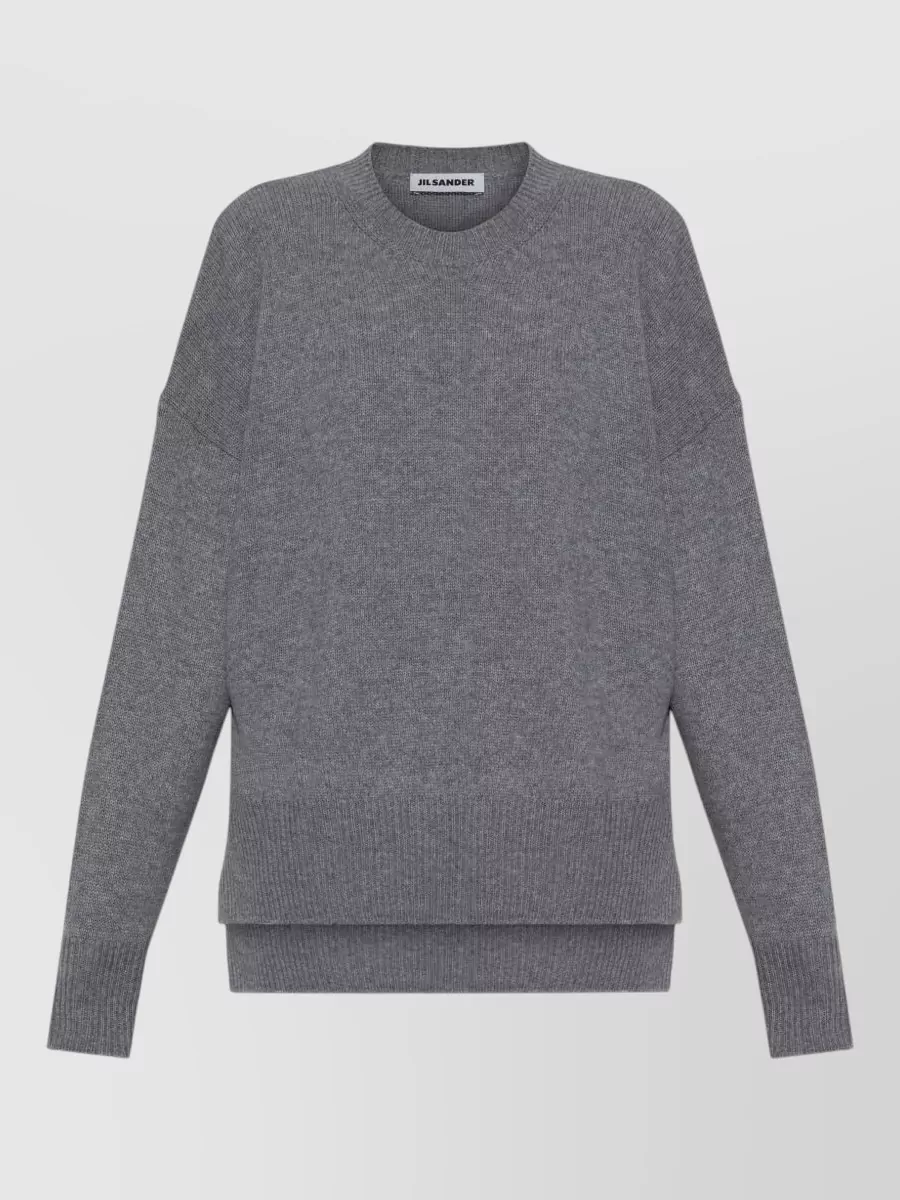 Jil Sander Cashmere oversized ribbed crewneck sweater