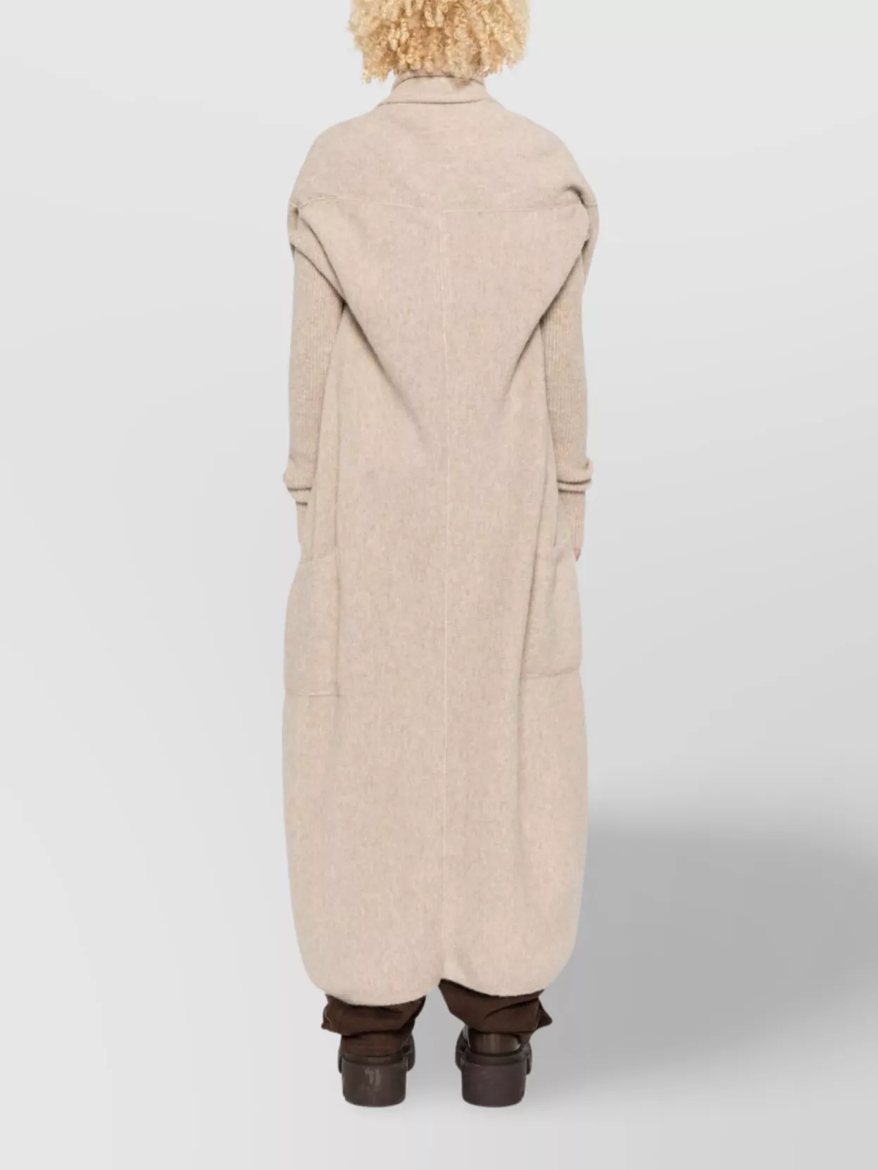 Rick Owens Alpaca Knit Long Cardigan Pockets