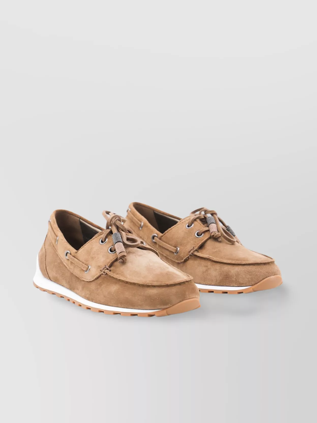 BRUNELLO CUCINELLI LOAFERS WITH SUEDE FINISH AND RUBBER SOLE