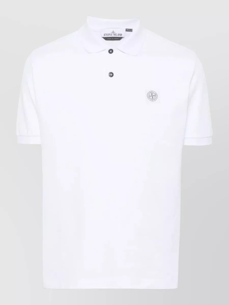 Stone Island Short Sleeve Polo Shirt Straight Fit Collar