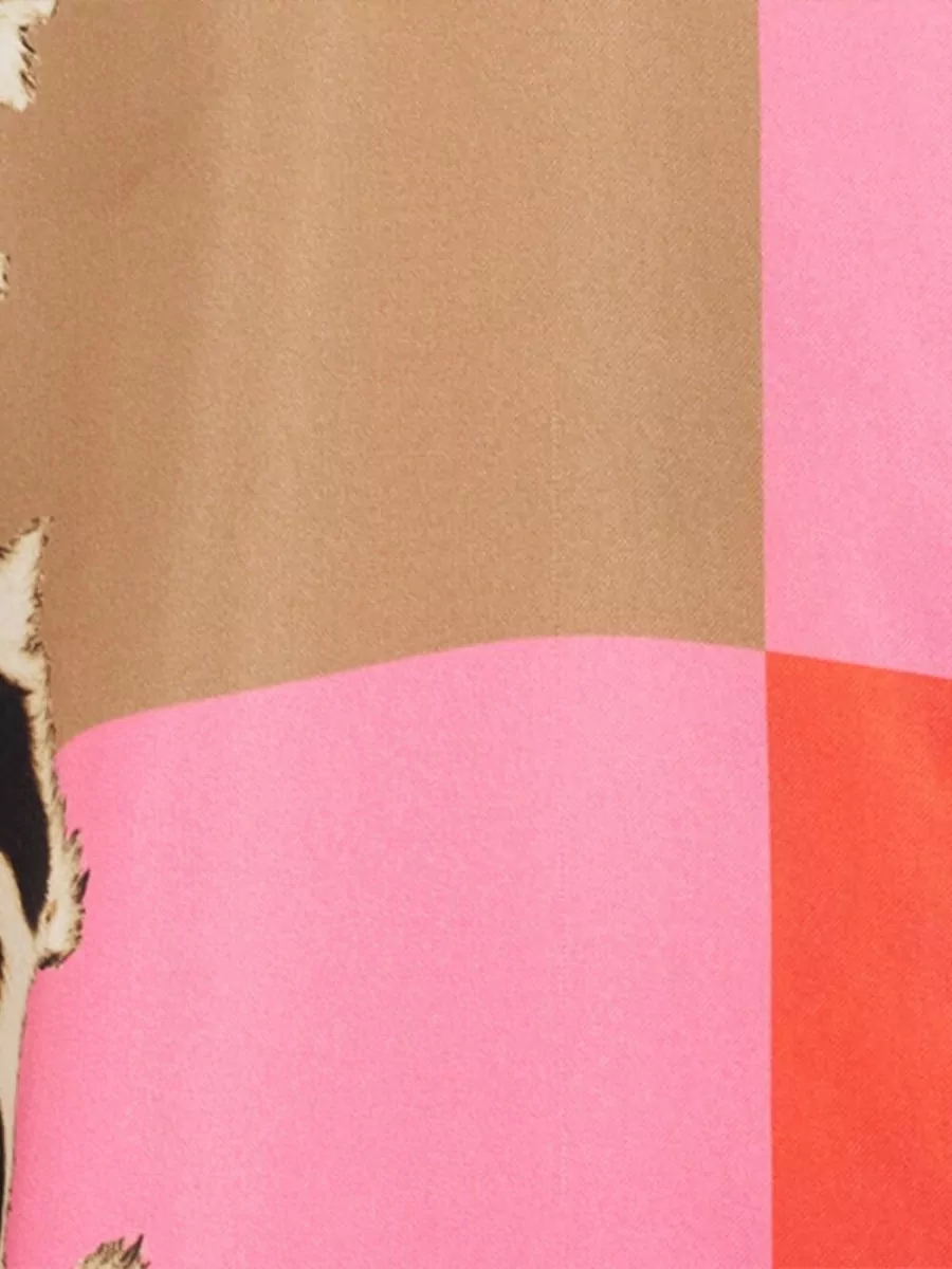 Roberto Cavalli Silk Knee-Length Dress