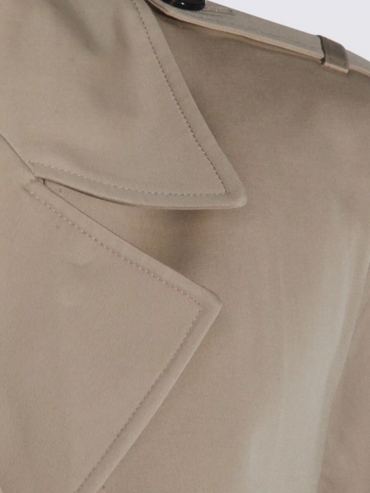 Anine Bing Waist Belted Double-breasted Epaulettes Lapels In Neutral