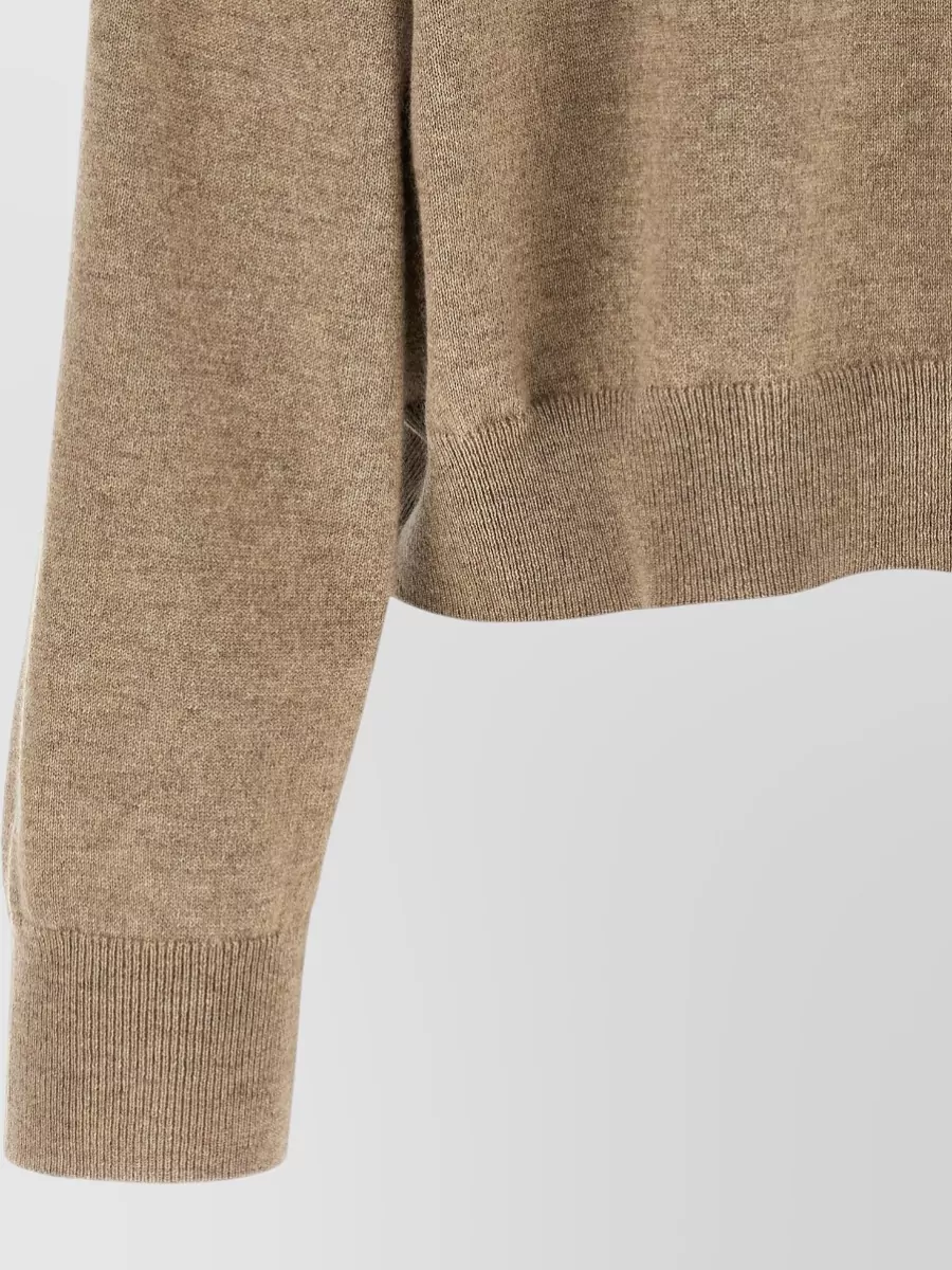 Brunello Cucinelli Cashmere Ribbed Turtleneck Sequin Sweater