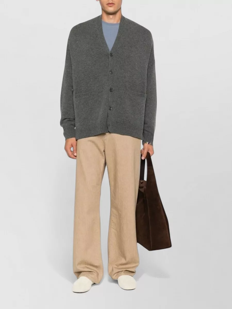 Extreme Cashmere Cashmere Ribbed V-Neck Cardigan