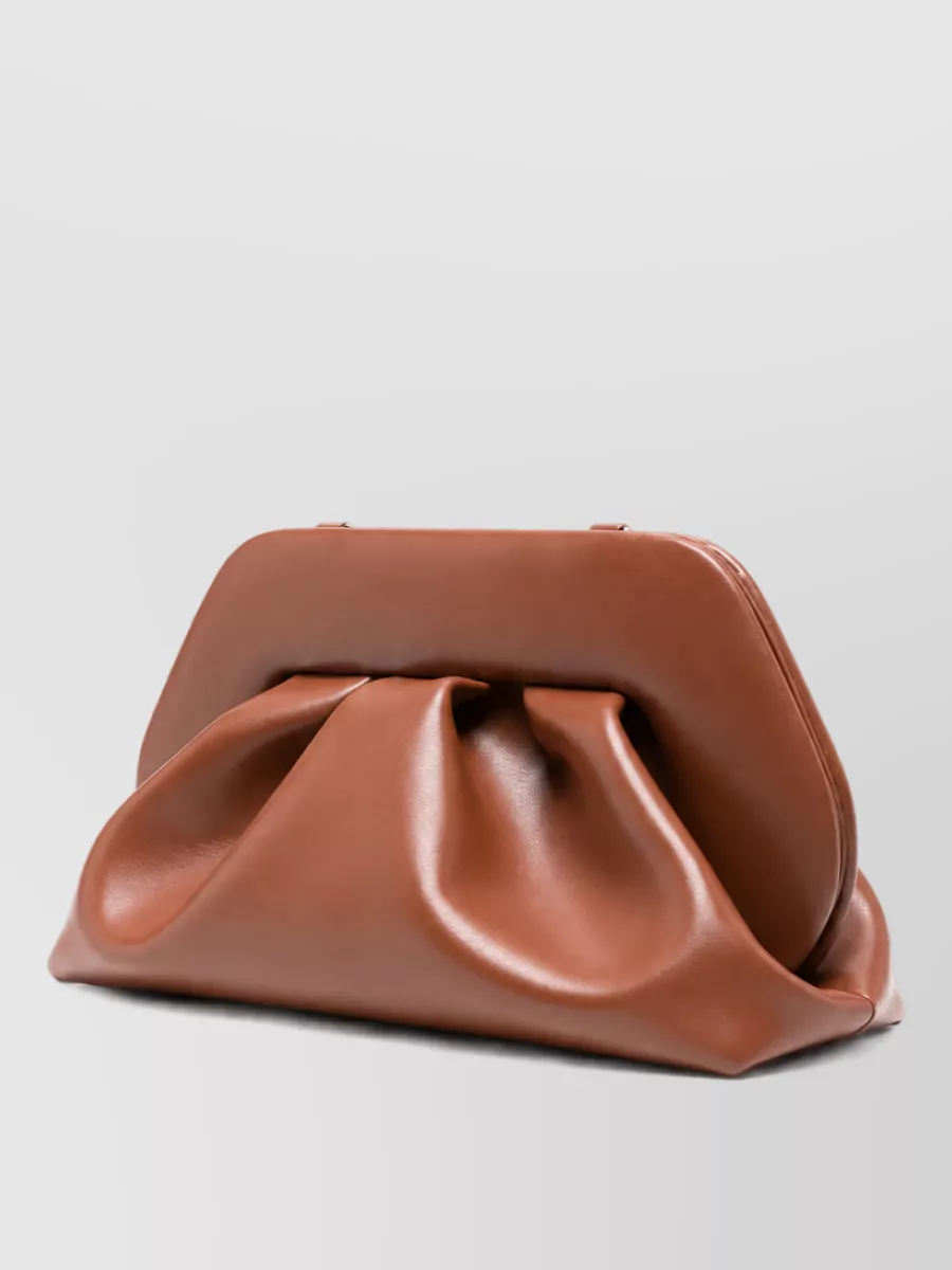Themoiré bios medium ruched clutch bag