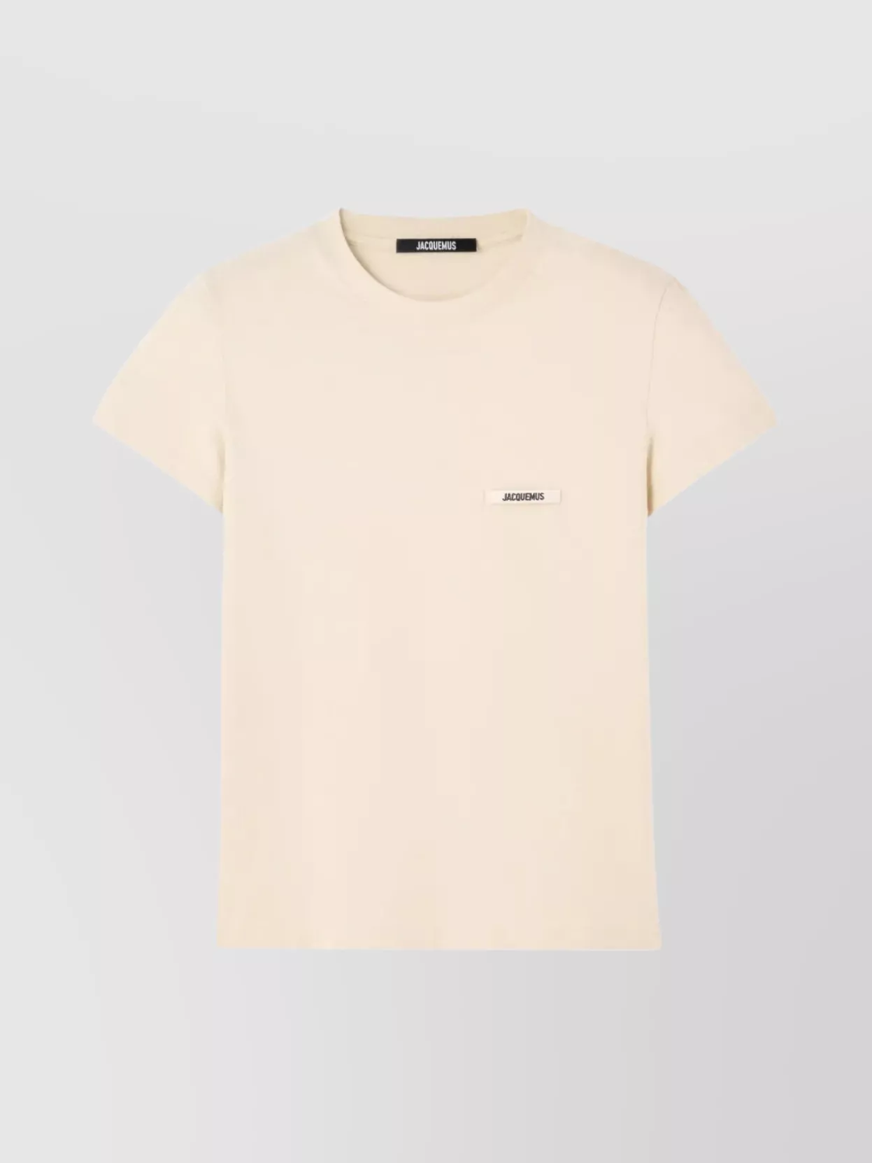 Jacquemus Crewneck Short Sleeve Straight Fit Top In Neutral