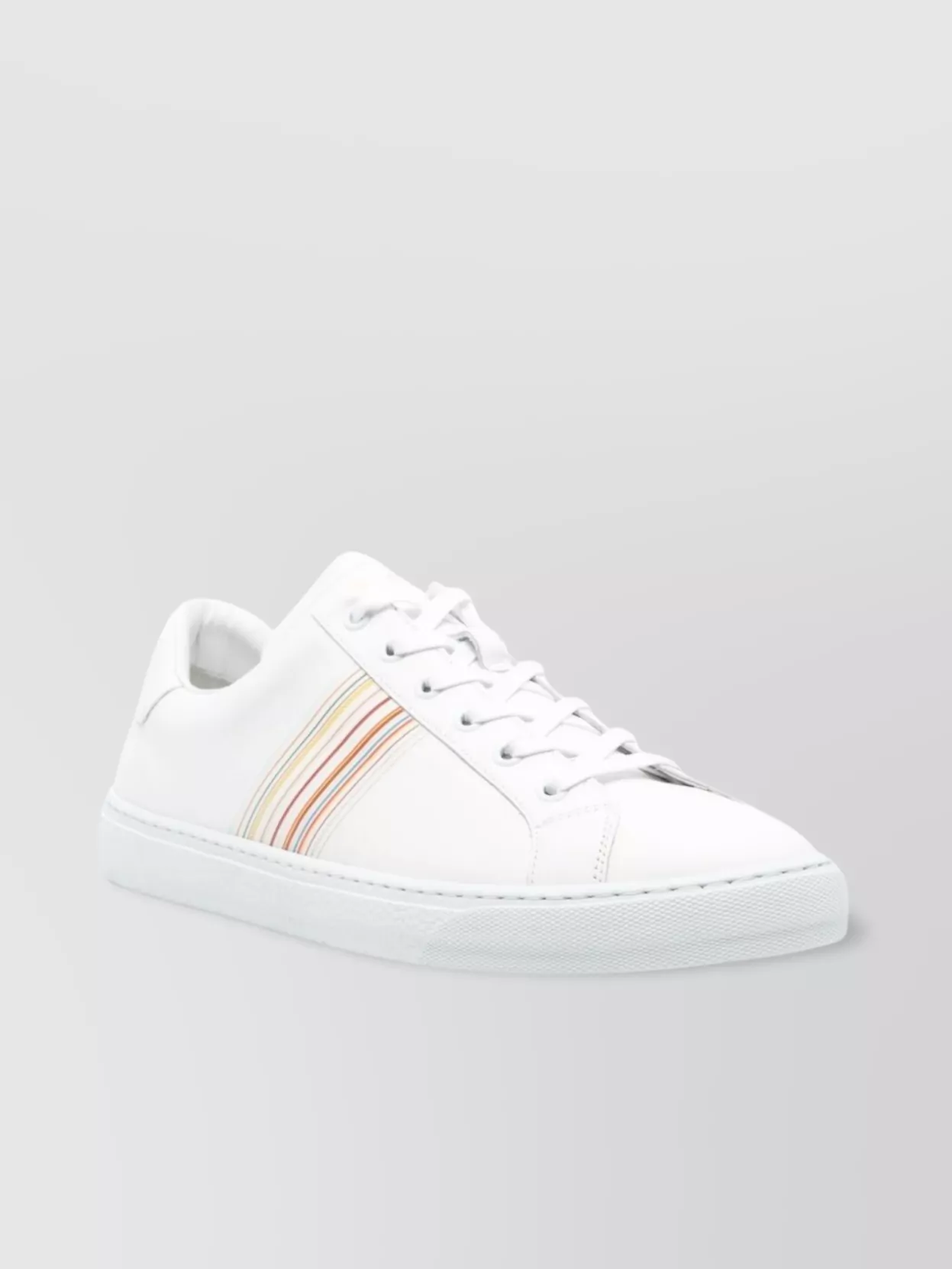 Paul Smith Hansen Sneakers With Multicolor Stripe Detail In White