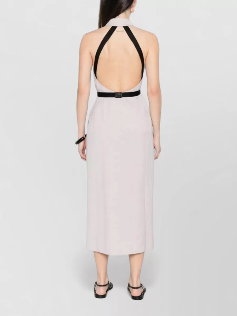 Max Mara Sleeveless Wrap Midi Dress
