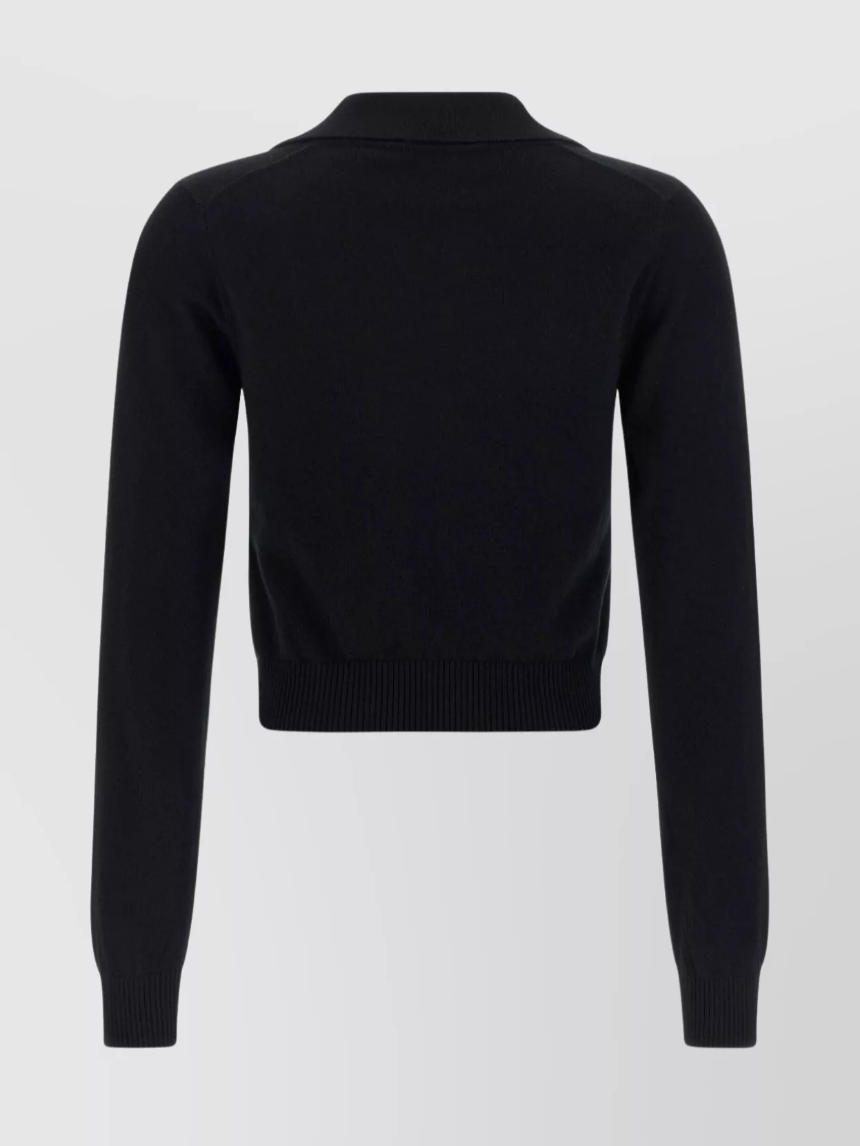 Dolce & Gabbana Polo-style Cashmere Sweater With V-neck In Black