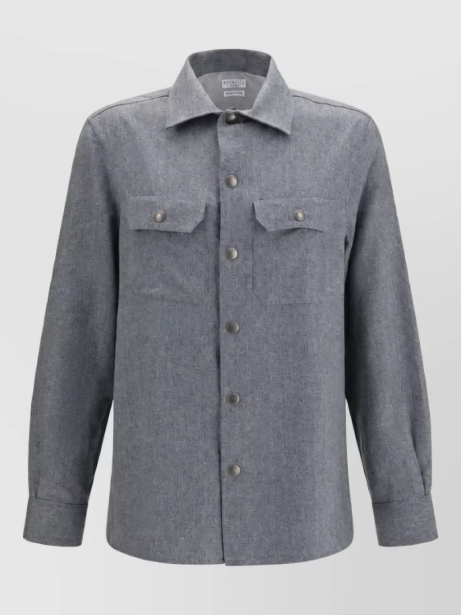 Brunello Cucinelli wool shirt jacket