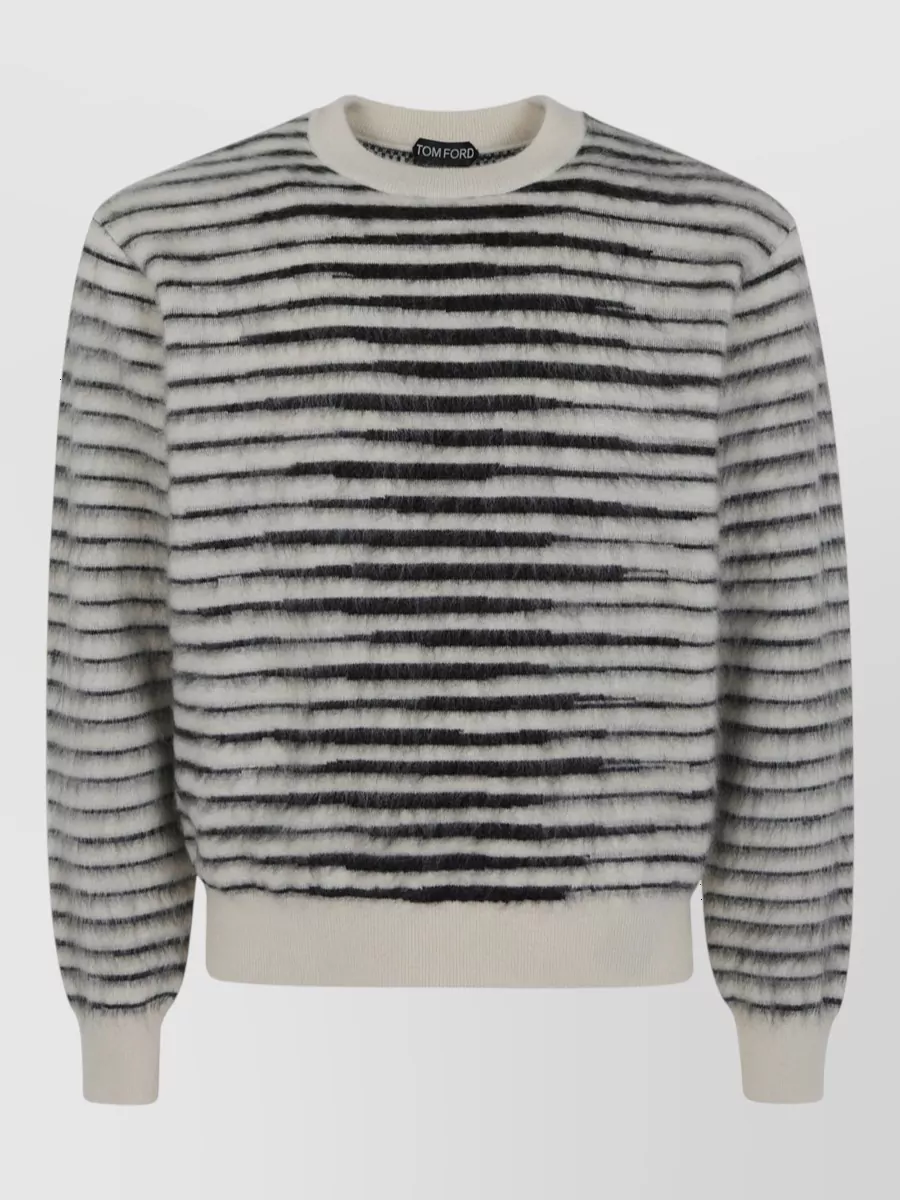 Tom Ford striped brushed mohair silk jumper