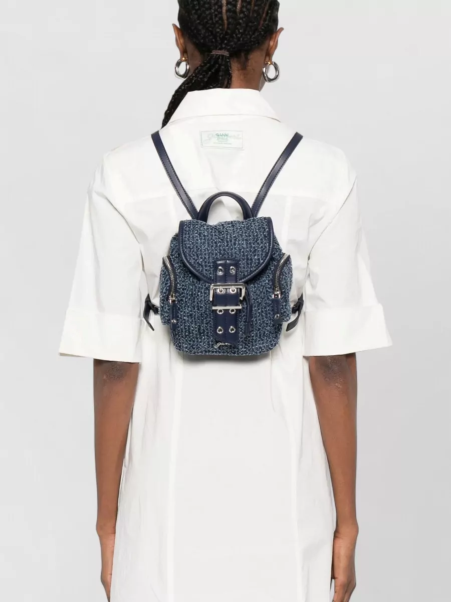 Ganni Bucky Mini Denim Backpack