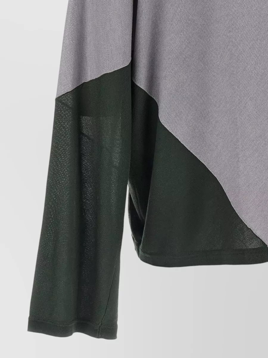 Kiko Kostadinov Silk Blend Fine Knit Turtleneck Asymmetric Sweater