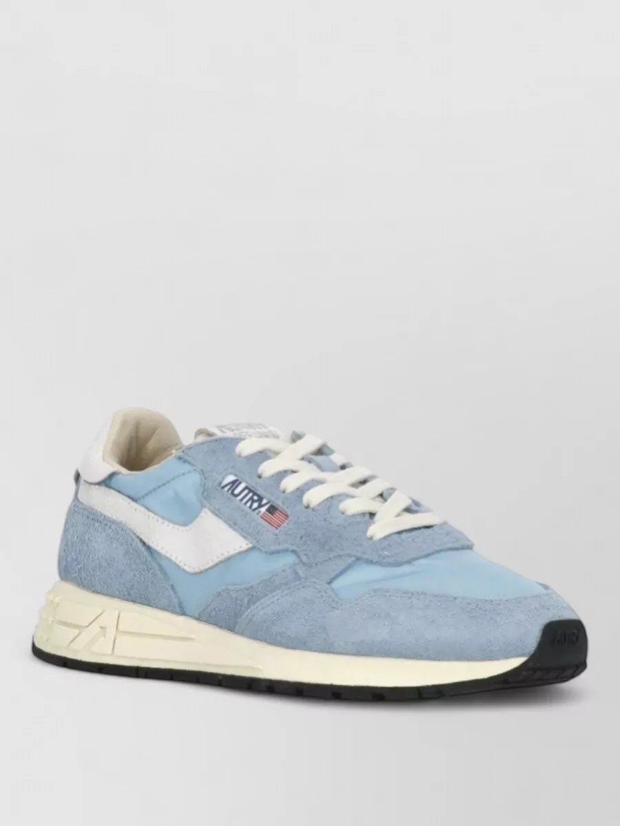 Autry leather and fabric low-top sneakers