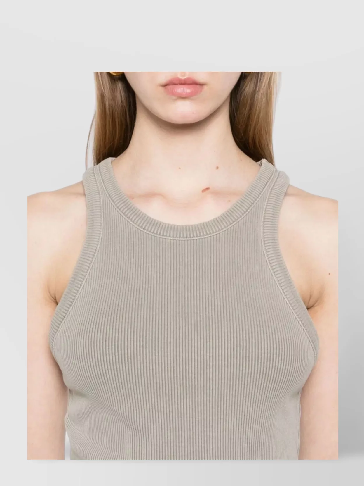 Agolde Rayne Tank Ribbed Sleeveless Top