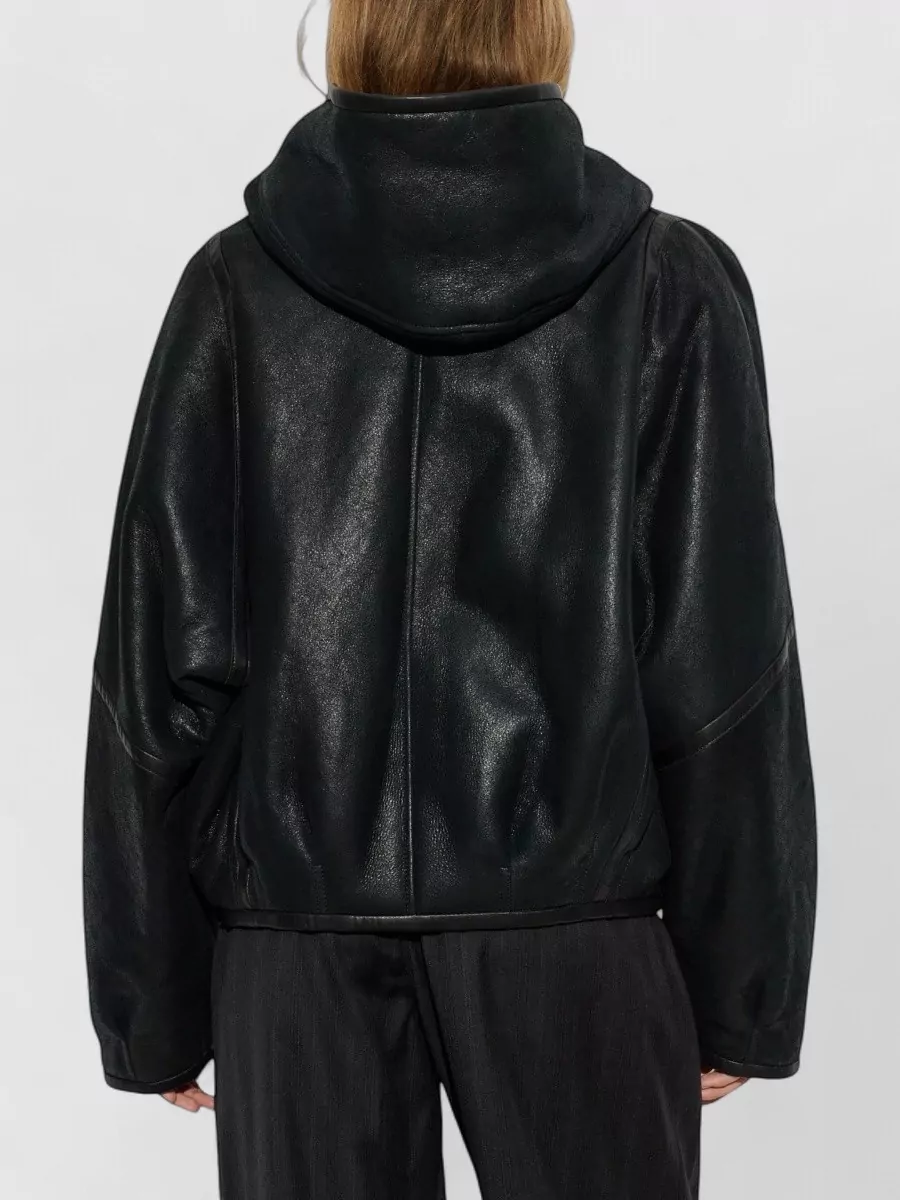 Isabel Marant Lamb Leather Hooded Jacket