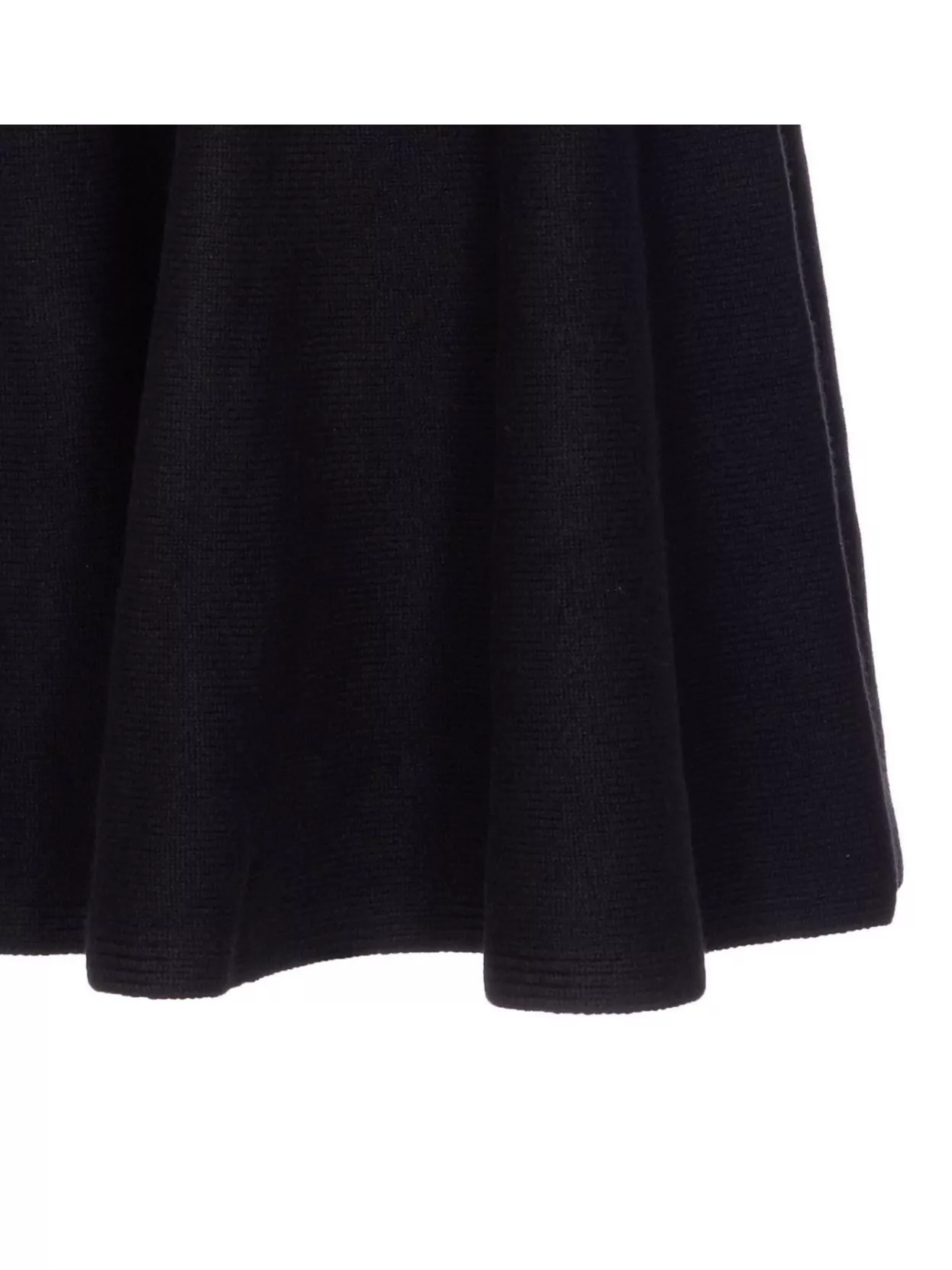 Alaïa Midi Flared Knit Skirt High Waist In Black