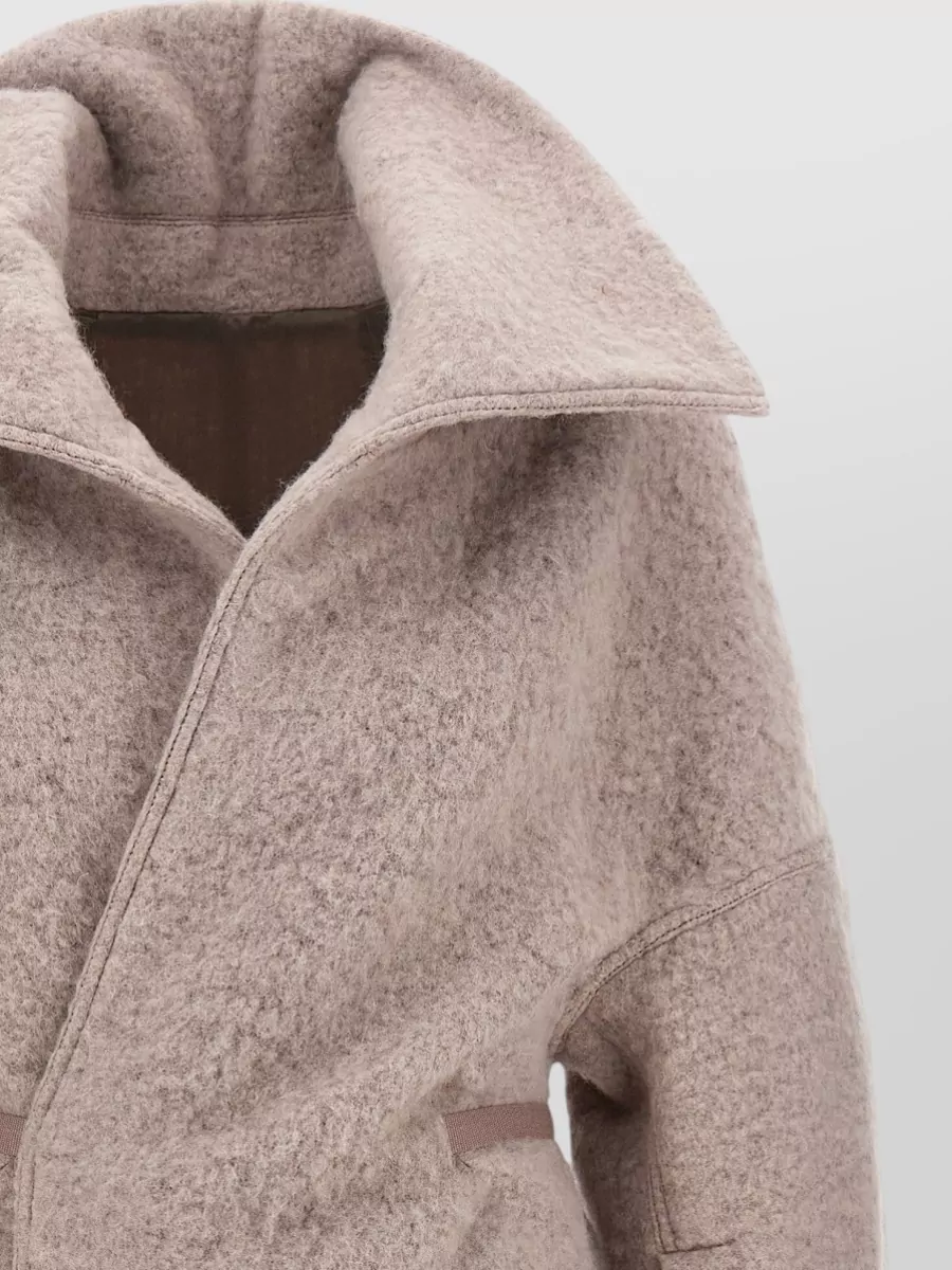 Rick Owens Alpaca Wool Belted Maxi Coat