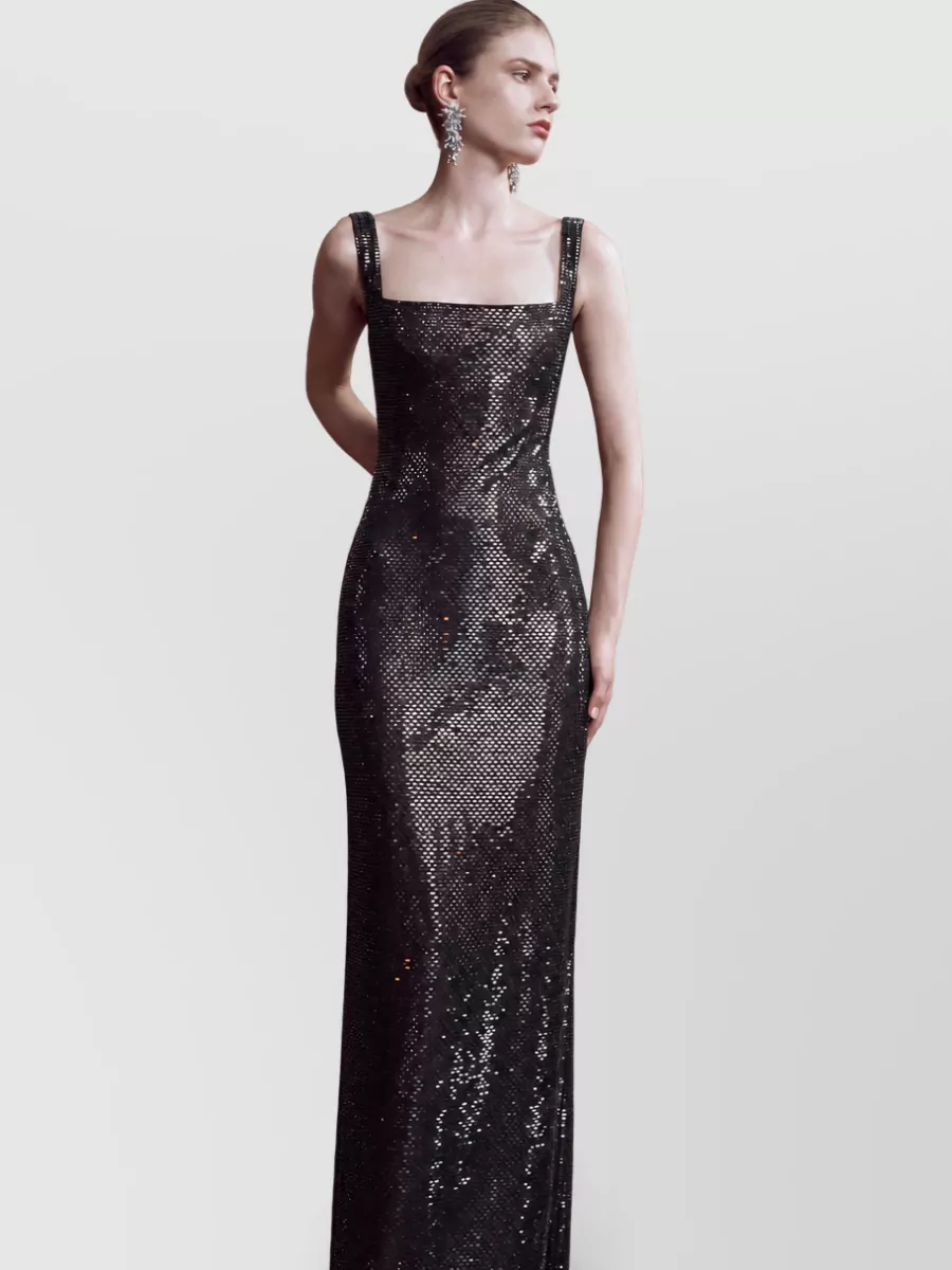 Self-Portrait Rhinestone Maxi Gown