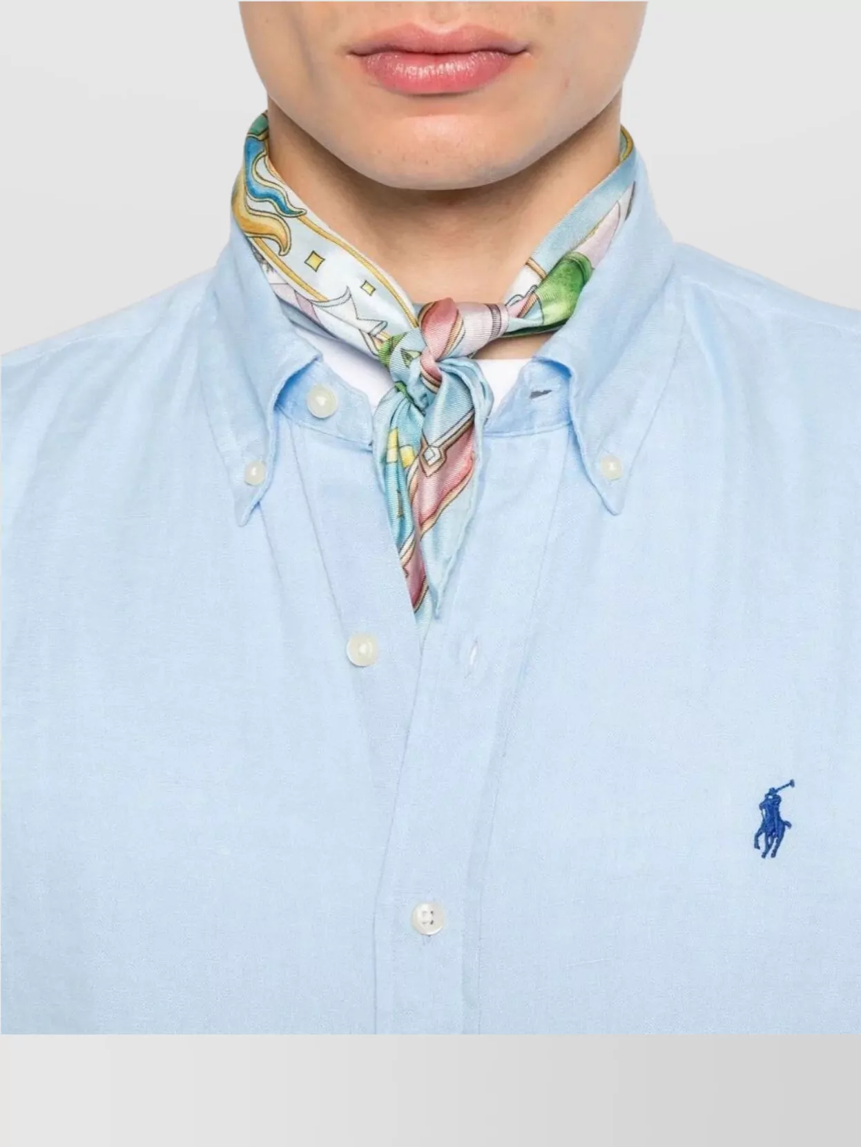 Polo Ralph Lauren Linen Shirt Fitted Button-Down Collar