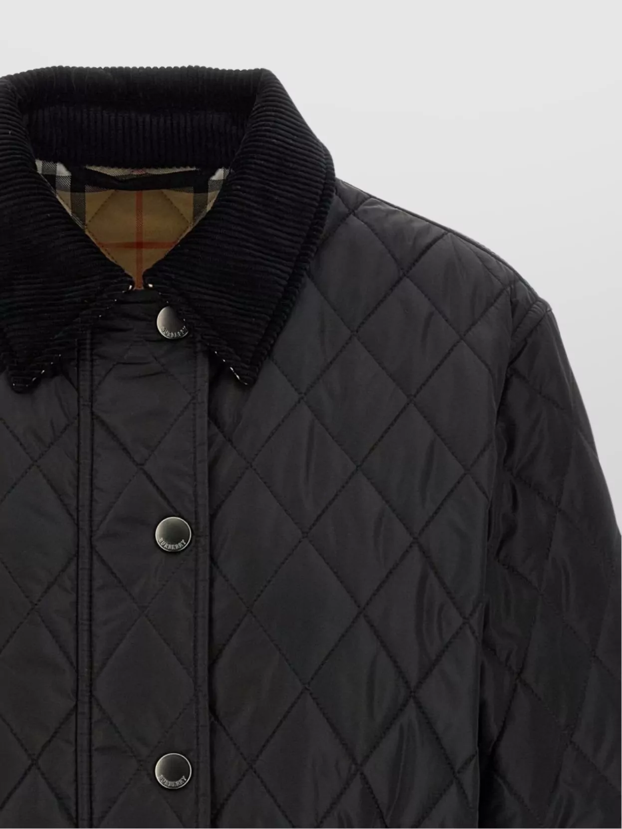 Burberry Check Lining Quilted Nylon Dorset Jacket Clothing In Black