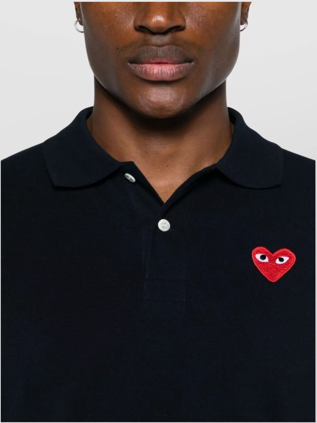 Comme Des Garçons Cotton Logo Polo Shirt