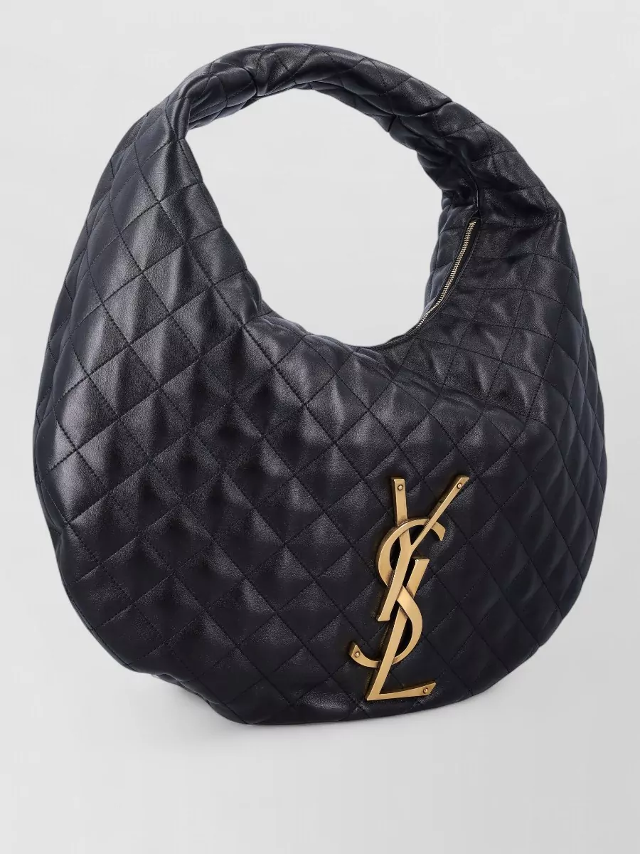 Saint Laurent Icare Lamb Leather Quilted Hobo Shoulder Bag