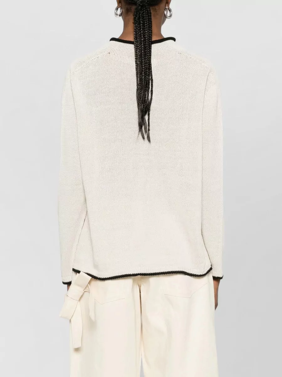 S Max Mara Linen Embroidered Sweatshirt
