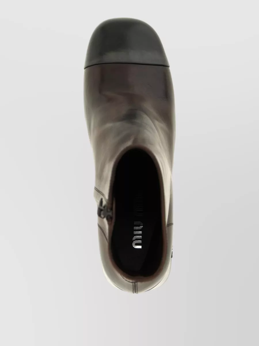 Miu Miu Leather Ankle Boots