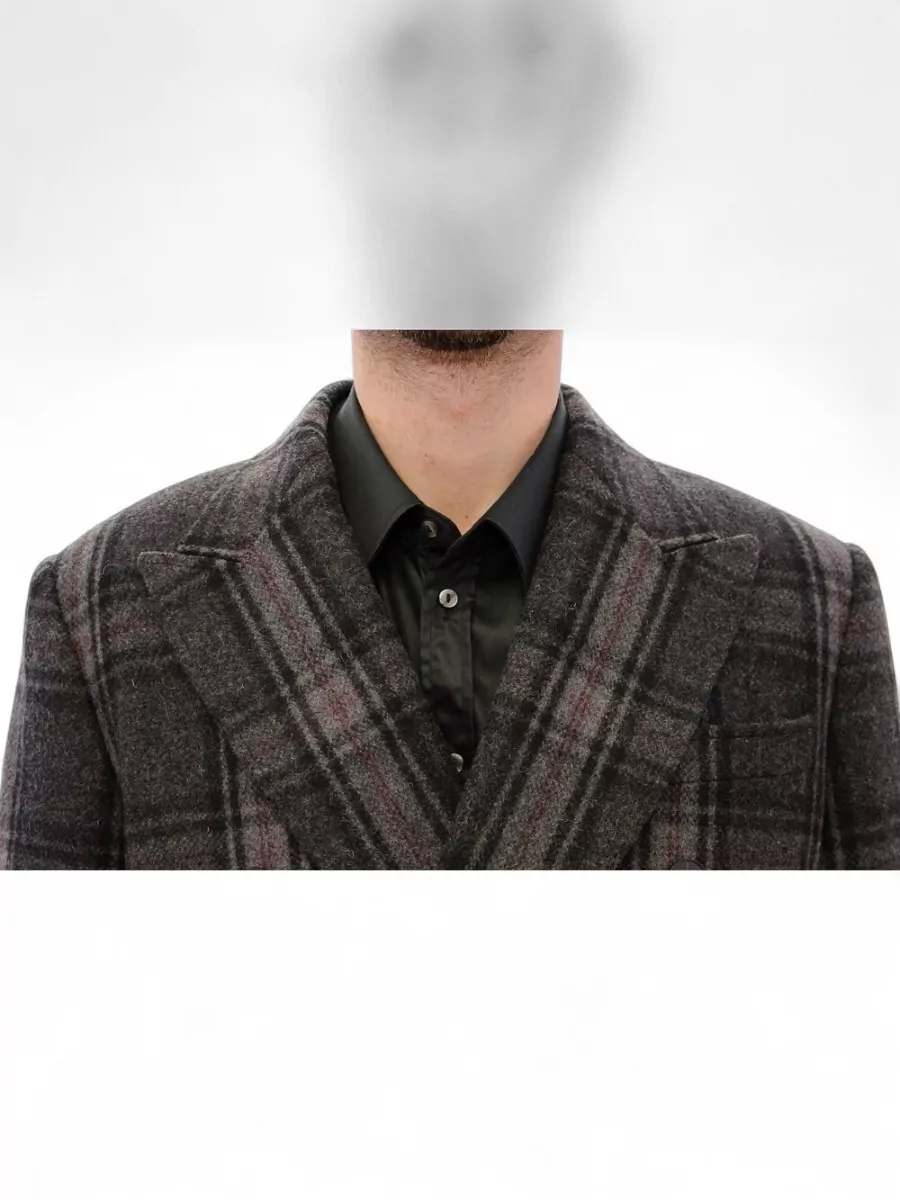 Dolce&Gabbana Wool Blend Checked Double Breasted Coat