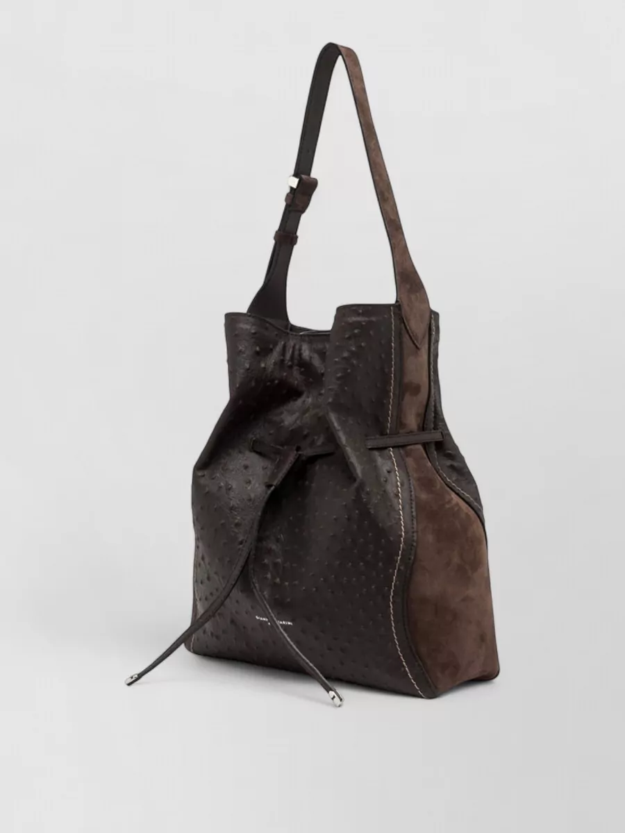 Gianni Chiarini Leather Bucket Bag Sienna