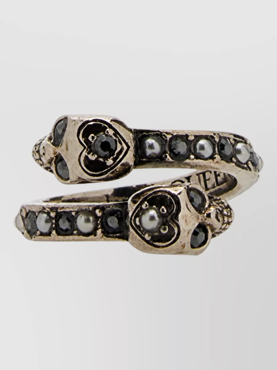 Alexander McQueen twin skull ring