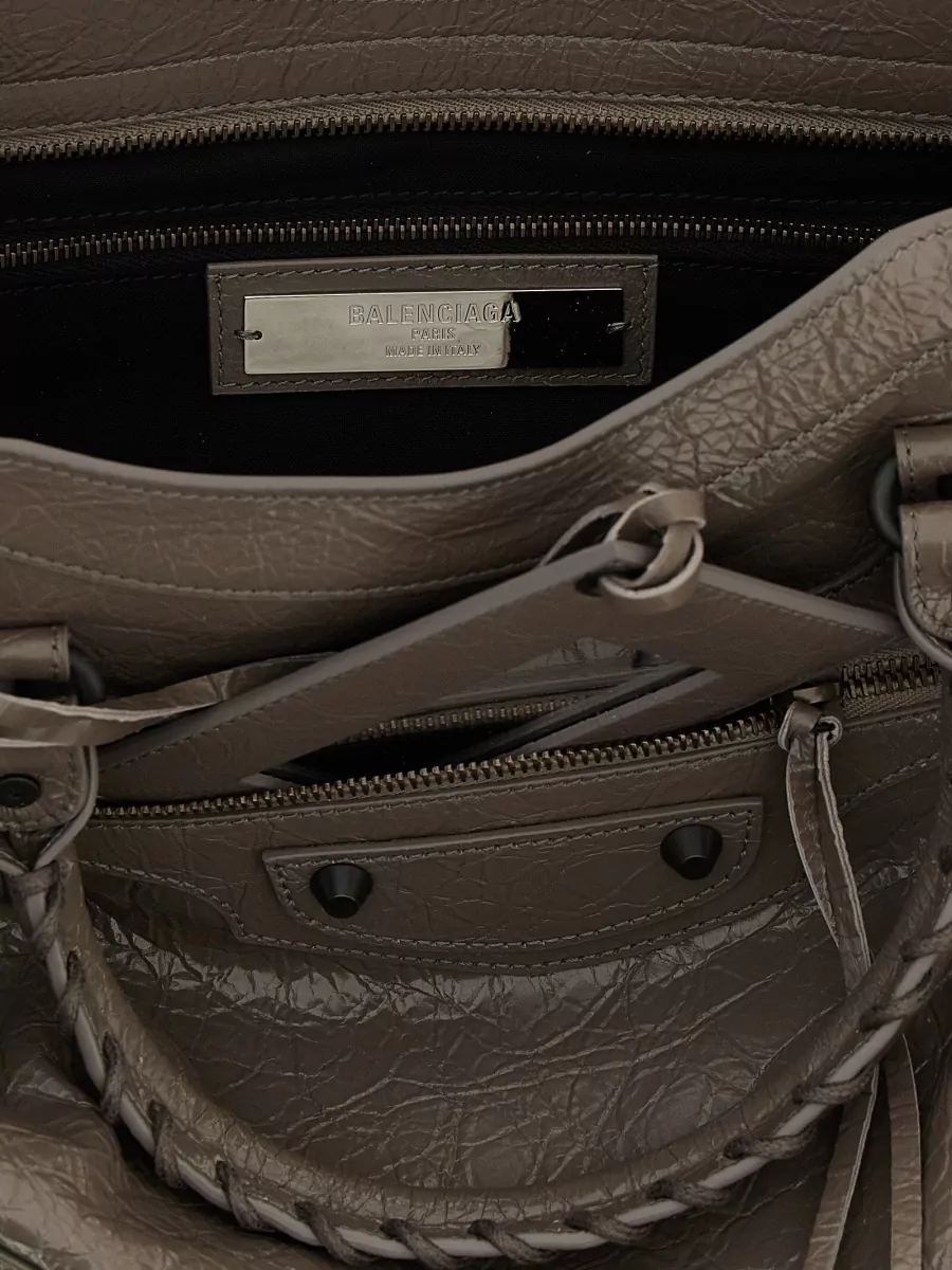 Balenciaga Le City Medium Leather Shoulder Bag