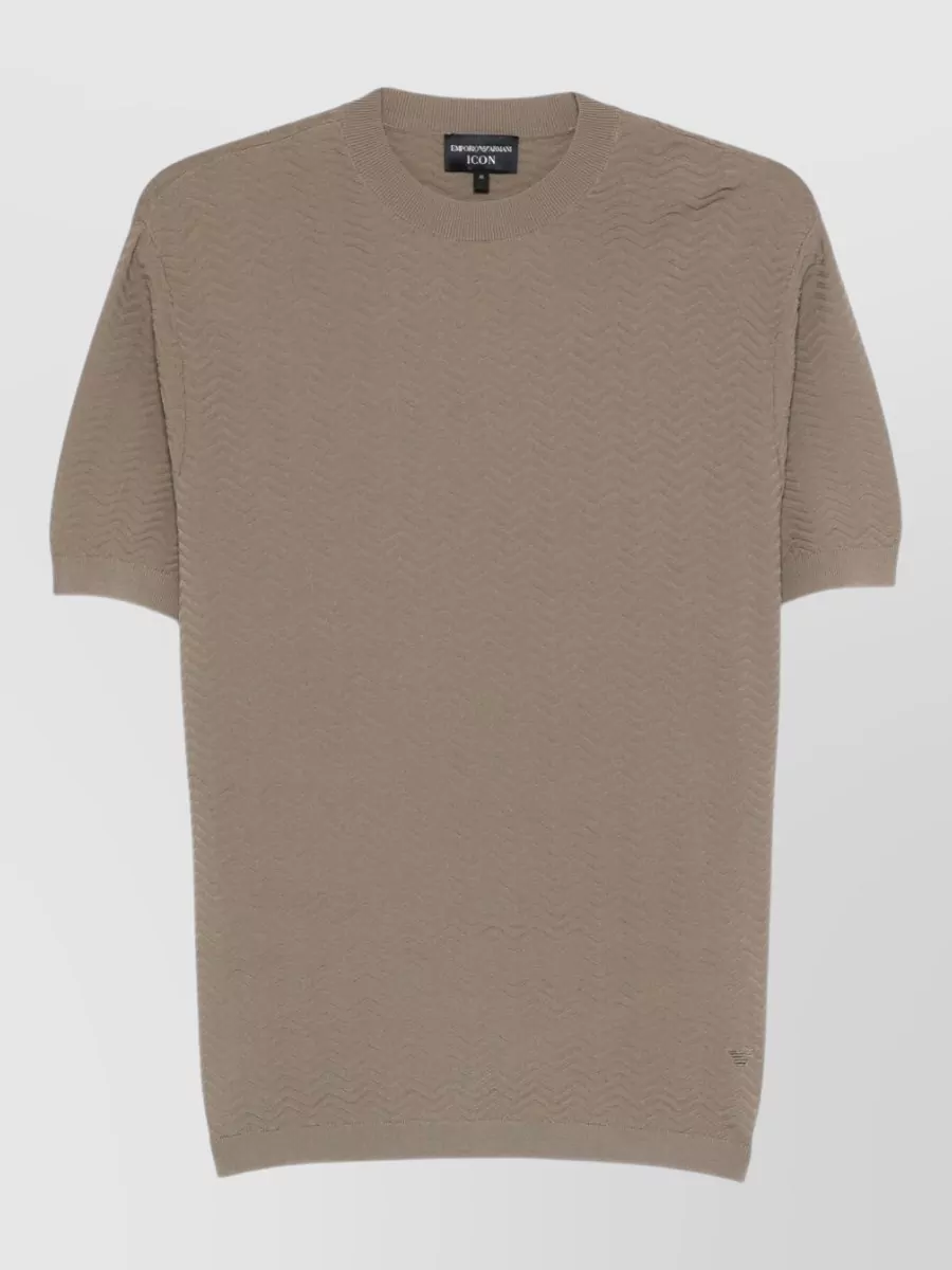 Emporio Armani Textured Knit Short-Sleeve Crew-Neck T-Shirt