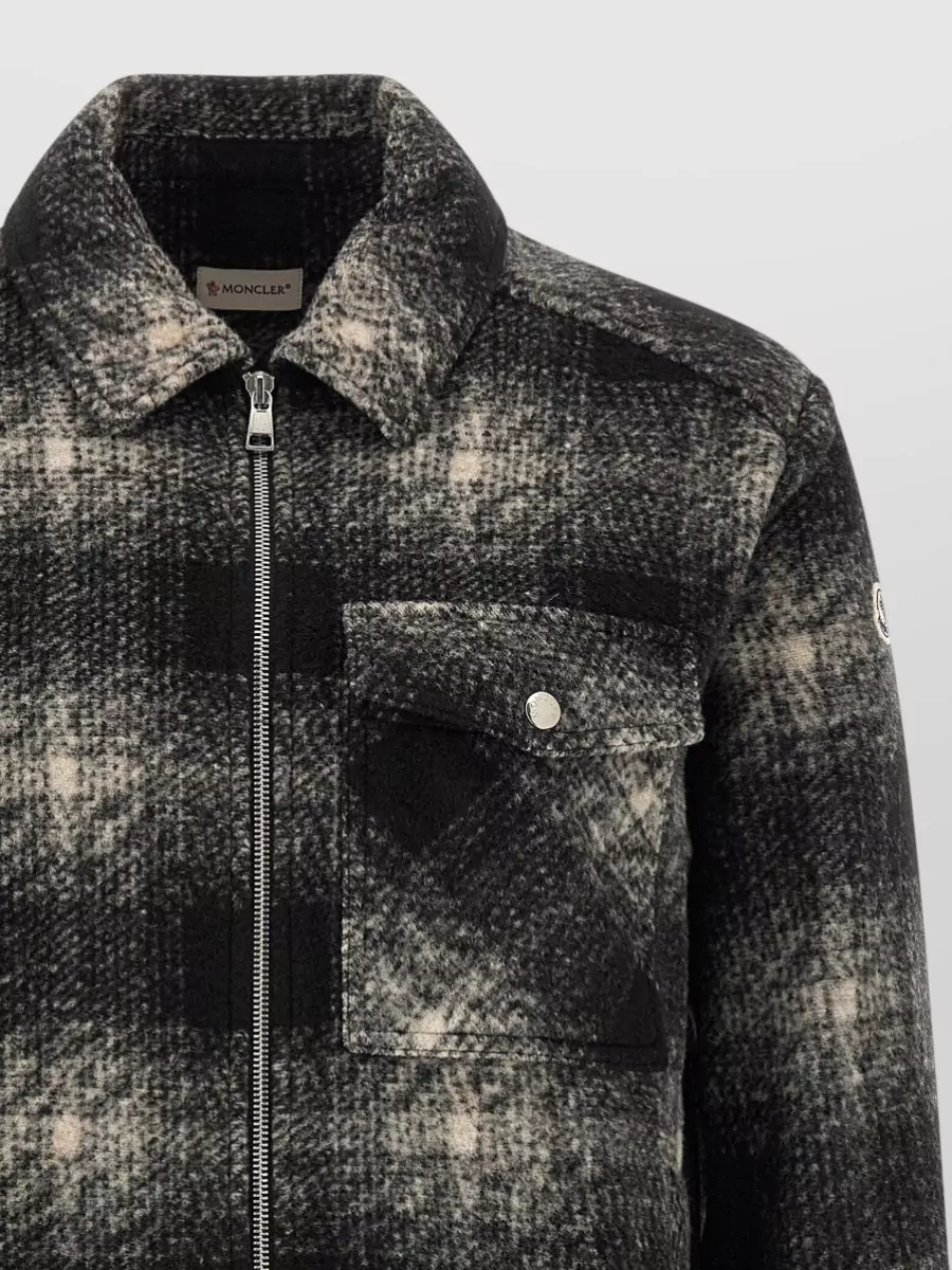 Moncler Checked Zip Shirt Jacket
