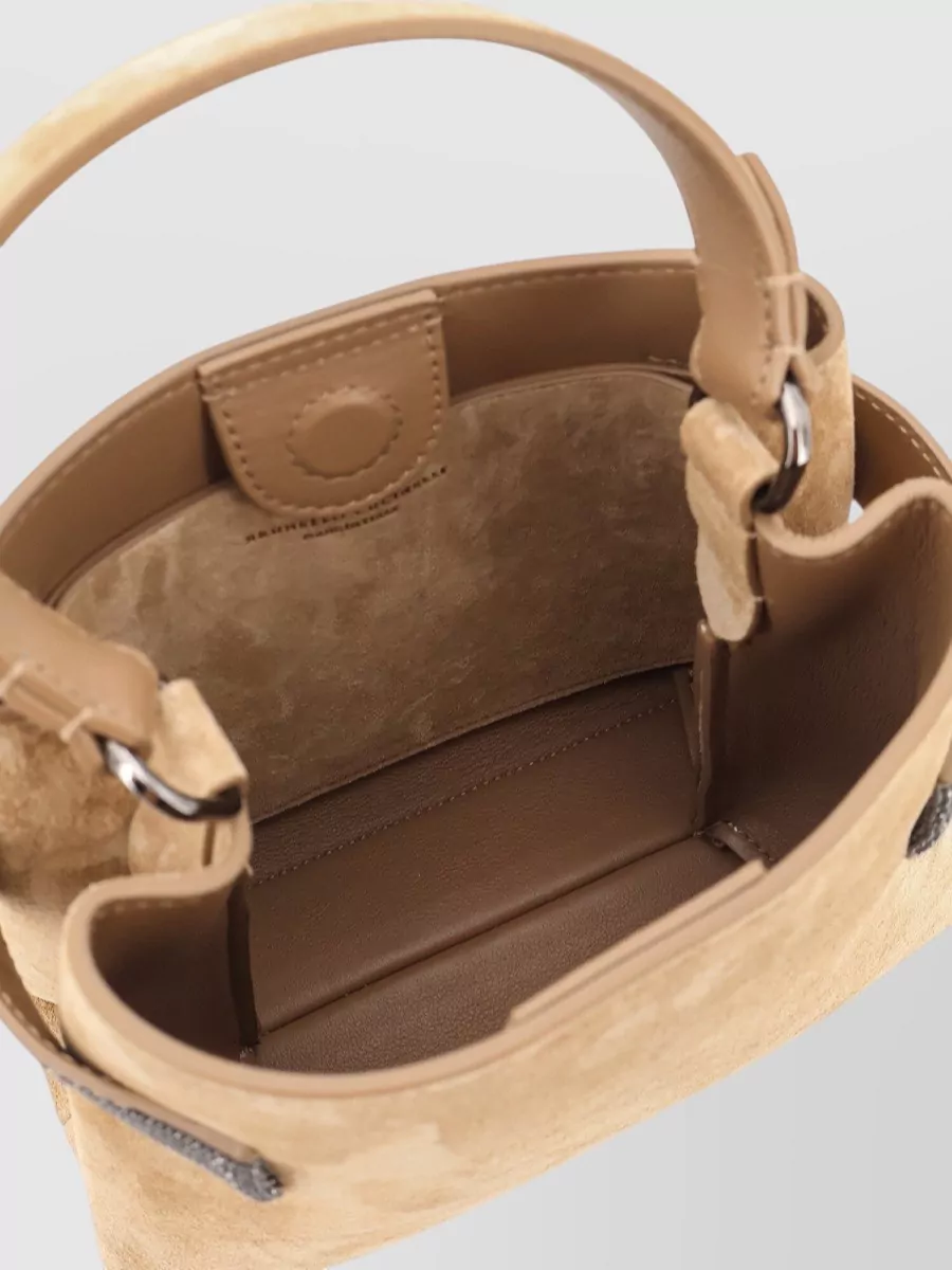 Brunello Cucinelli Monili Suede Bucket Bag