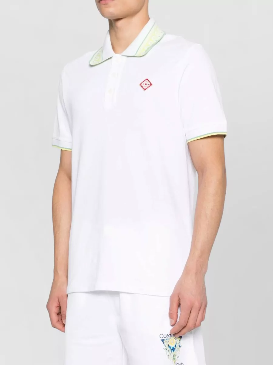 Casablanca Cotton Piqué Short-Sleeve Polo Shirt